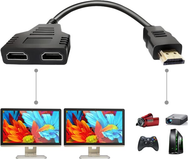 hdmi macho a 2 hembra