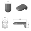 CBOX-DM-115 ADAPTADOR DE PARED PARA DOMOS IP PLASTICO