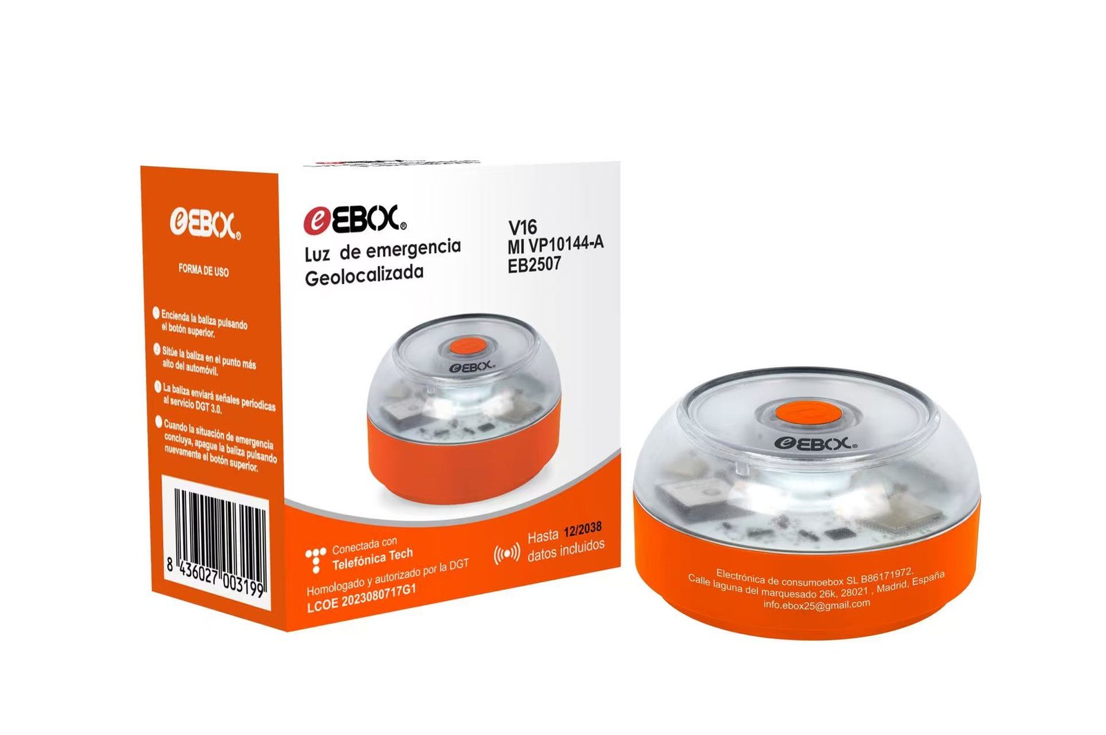 MI VP10144-A BALIZA V16 FICHA TECNICA ENSAYO TECNICO 2025121136G1 HSCODE 851220 - Imagen 4