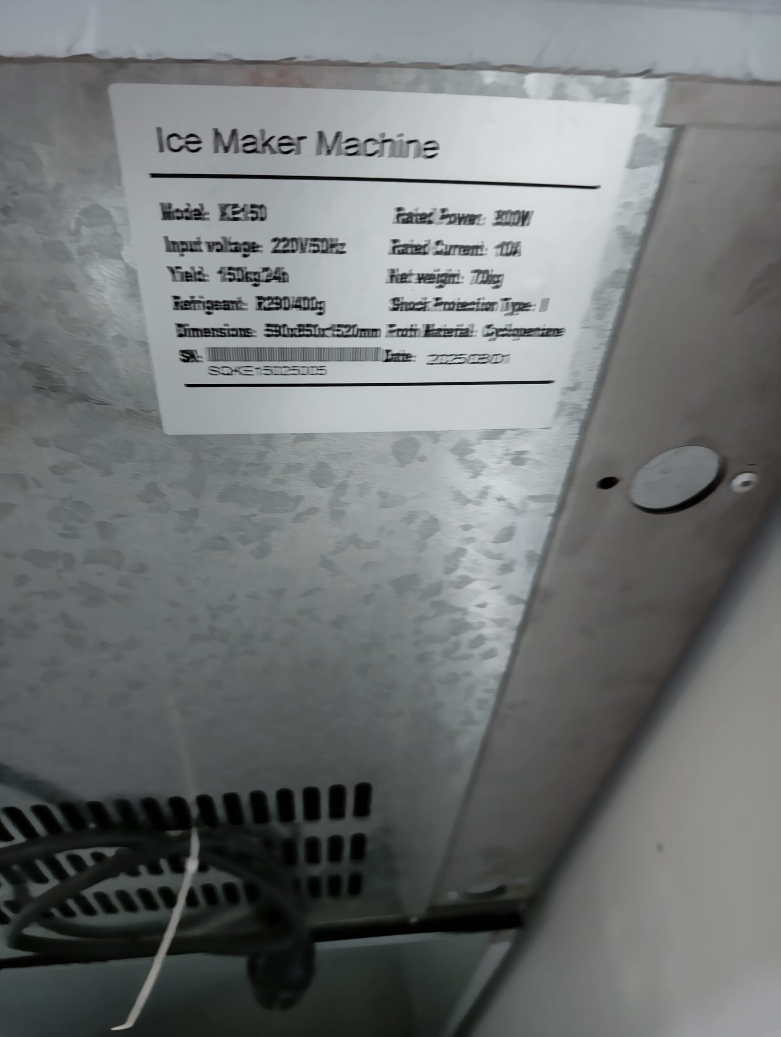 IPV-KE150 MAQUINA DE CUBOS DE HIELO 800W DE 150KG.24HR HS 8418.69.99 - Imagen 4
